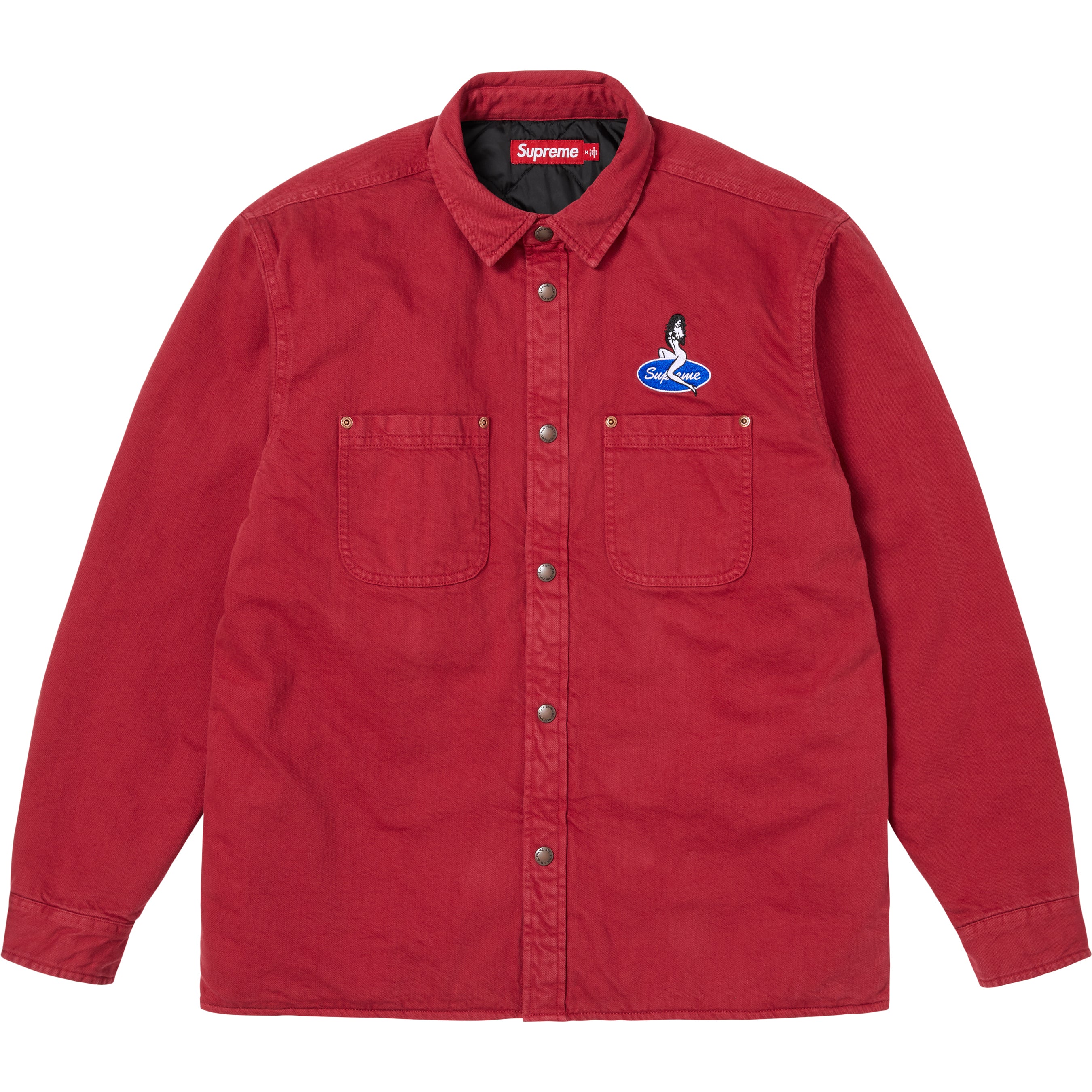 Quilted Lined Denim Snap Shirt view 3